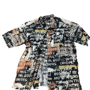 Vintage Y2K Sean John Print Short Sleeve Shirt XXL Rare